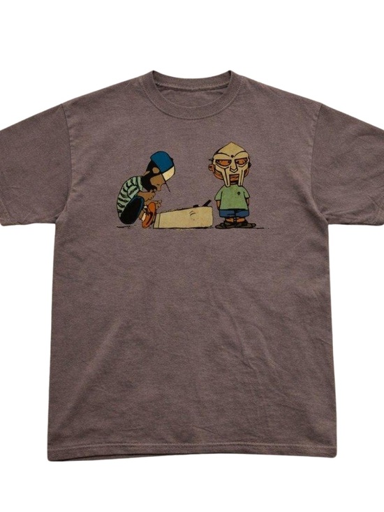 Gildan Other - J Dilla with Mf Doom Graphic T-Shirt, Brown  Vintage Tee, Cartoon Style Print